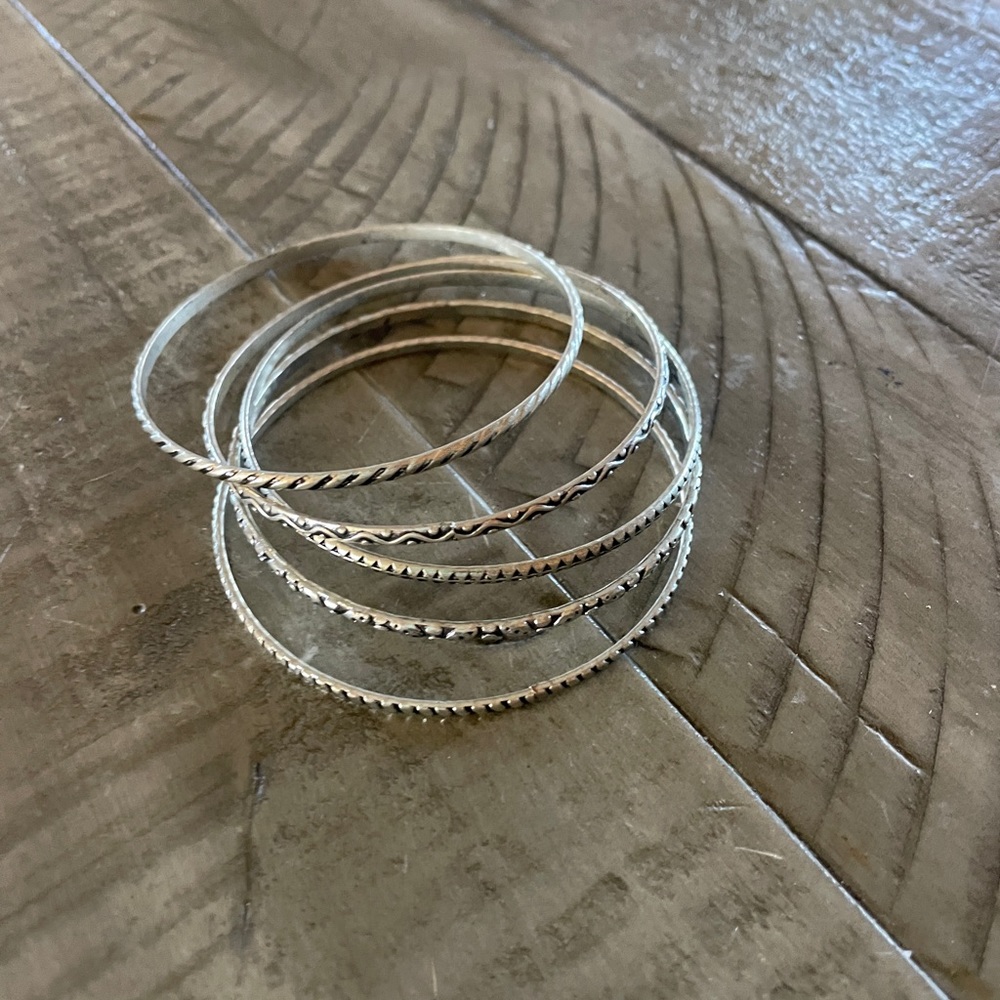 Bracelets / Bangle Bracelets Silver Color 5 Total - image 1